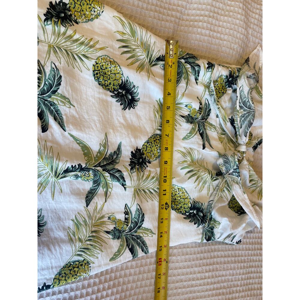 Promesa Tropical Pineapple Print Tie Front Spaghetti Strap Mini Dress Medium - Picture 9 of 15